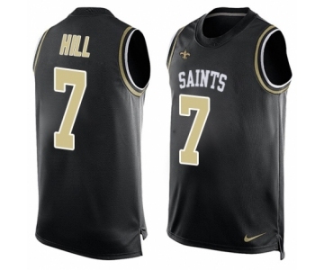 Men's Nike New Orleans Saints #7 Taysom Hill Limited Black Player Name & Number Tank Top NFL Jersey