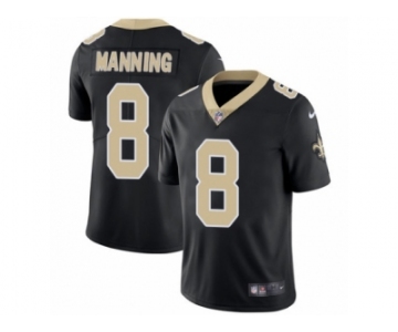 Men's Nike New Orleans Saints #8 Archie Manning Vapor Untouchable Limited Black Team Color NFL Jersey
