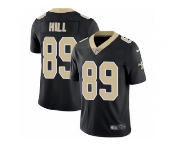 Men's Nike New Orleans Saints #89 Josh Hill Vapor Untouchable Limited Black Team Color NFL Jersey