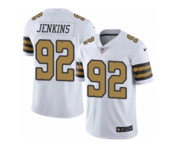 Men's Nike New Orleans Saints #92 John Jenkins Limited White Rush NFL Jersey