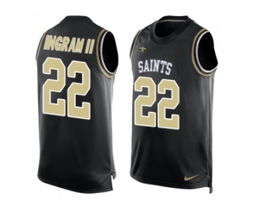 Nike New Orleans Saints #22 Mark Ingram II Black Team Color Men Stitched NFL Limited Tank Top Jersey
