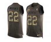 Nike New Orleans Saints #22 Mark Ingram II Green Men Stitched NFL Limited Salute To Service Tank Top Jersey
