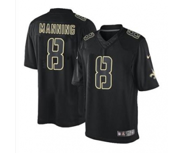 nike nfl jerseys new orleans saints #8 manning black[nike impact limited]