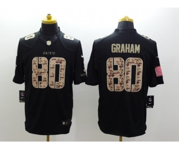 nike nfl jerseys new orleans saints #80 graham black[salute to service limited]