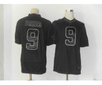 nike nfl jerseys new orleans saints #9 brees black[drenched limited]