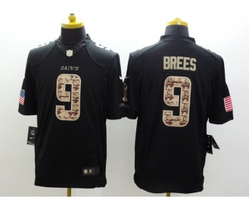 nike nfl jerseys new orleans saints #9 brees black[salute to service limited]