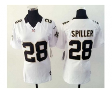 Nike Women New Saints #28 C.J. Spiller white Team Color Stitched Jerseys