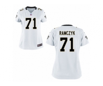 Women New Orleans Saints #71 Ryan Ramczyk Nike White 2017 Draft Pick Game Jersey