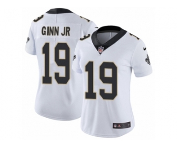Women Nike New Orleans Saints #19 Ted Ginn Jr White Vapor Untouchable Limited Player NFL Jersey