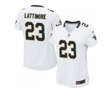 Women Nike New Orleans Saints #23 Marshon Lattimore Game White NFL Jersey