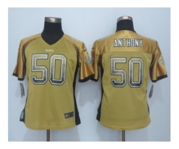 Women Nike New Orleans Saints #50 Anthony Gold Jerseys(Drift Fashion)