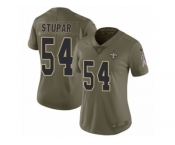 Women Nike New Orleans Saints #54 Nate Stupar Limited Olive 2017 Salute to Service NFL Jersey