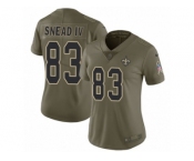 Women Nike New Orleans Saints #83 Willie Snead Limited Olive 2017 Salute to Service NFL Jersey