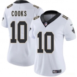 Women's New Orleans Saints #10 Brandin Cooks White 2025 Vapor Limited Football Stitched Jersey
