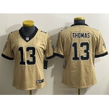 Women's New Orleans Saints #13 Michael Thomas Gold Alternate Vapor Limited Football Stitched Jersey