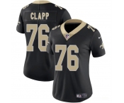 Women's New Orleans Saints #76 Will Clapp Black 2025 Vapor Stitched Game Jersey