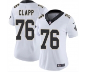 Women's New Orleans Saints #76 Will Clapp White 2025 Vapor Stitched Game Jersey