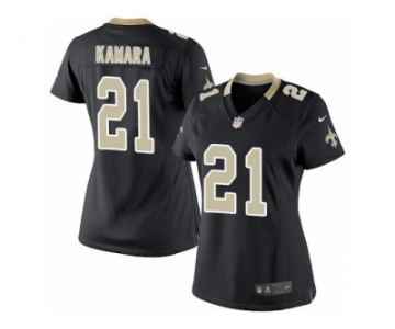 Women's Nike New Orleans Saints #21 Alvin Kamara Limited Black Team Color NFL Jersey