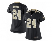 Women's Nike New Orleans Saints #24 Sterling Moore Limited Black Team Color NFL Jersey