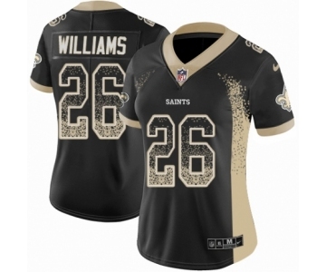 Women's Nike New Orleans Saints #26 P. J. Williams Limited Black Rush Drift Fashion NFL Jersey