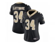 Women's Nike New Orleans Saints #34 Marshon Lattimore Limited Black Team Color NFL Jersey