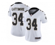 Women's Nike New Orleans Saints #34 Marshon Lattimore Limited White NFL Jersey
