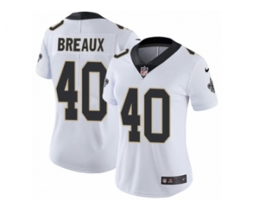 Women's Nike New Orleans Saints #40 Delvin Breaux Vapor Untouchable Limited White NFL Jersey