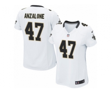 Women's Nike New Orleans Saints #47 Alex Anzalone Limited White NFL Jersey