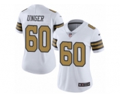 Women's Nike New Orleans Saints #60 Max Unger Limited White Rush NFL Jersey