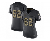 Women's Nike New Orleans Saints #62 Jahri Evans Limited Black 2016 Salute to Service NFL Jersey
