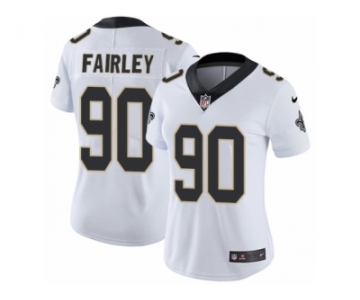 Women's Nike New Orleans Saints #90 Nick Fairley Vapor Untouchable Limited White NFL Jersey
