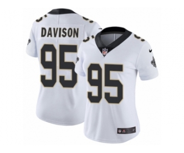 Women's Nike New Orleans Saints #95 Tyeler Davison Vapor Untouchable Limited White NFL Jersey