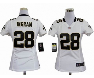 nike women nfl jerseys new orleans saints #28 ingram white[nike]