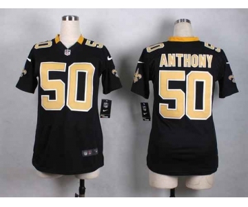nike women nfl jerseys new orleans saints #50 anthony black[nike]