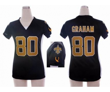 nike women nfl jerseys new orleans saints #80 graham black[draft him ii top]