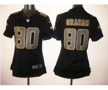 nike women nfl jerseys new orleans saints #80 graham black[nike impact limited]