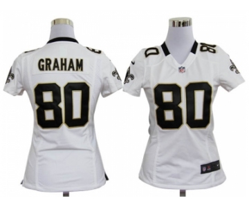 nike women nfl jerseys new orleans saints #80 graham white[nike]