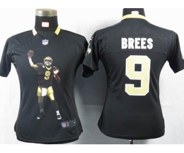 nike women nfl jerseys new orleans saints #9 brees black[portrait fashion]