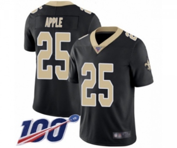 Youth New Orleans Saints #25 Eli Apple Black Team Color Vapor Untouchable Limited Player 100th Season Football Jersey