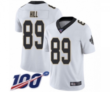 Youth New Orleans Saints #89 Josh Hill White Vapor Untouchable Limited Player 100th Season Football Jersey