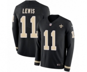 Youth Nike New Orleans Saints #11 Tommylee Lewis Limited Black Therma Long Sleeve NFL Jersey