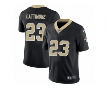 Youth Nike New Orleans Saints #23 Marshon Lattimore Vapor Untouchable Limited Black Team Color NFL Jersey