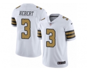 Youth Nike New Orleans Saints #3 Bobby Hebert Limited White Rush NFL Jersey
