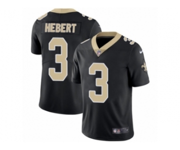 Youth Nike New Orleans Saints #3 Bobby Hebert Vapor Untouchable Limited Black Team Color NFL Jersey