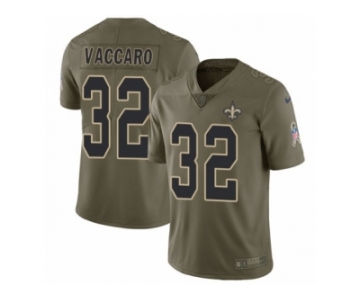 Youth Nike New Orleans Saints #32 Kenny Vaccaro Limited Olive 2017 Salute to Service NFL Jersey