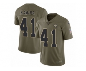 Youth Nike New Orleans Saints #41 Alvin Kamara Limited Olive 2017 Salute to Service NFL Jersey