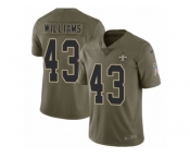 Youth Nike New Orleans Saints #43 Marcus Williams Limited Olive 2017 Salute to Service NFL Jersey