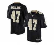 Youth Nike New Orleans Saints #47 Alex Anzalone Limited Black Team Color NFL Jersey