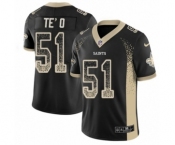 Youth Nike New Orleans Saints #51 Manti Te'o Limited Black Rush Drift Fashion NFL Jersey