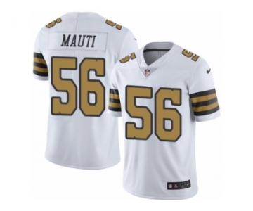 Youth Nike New Orleans Saints #56 Michael Mauti Limited White Rush NFL Jersey